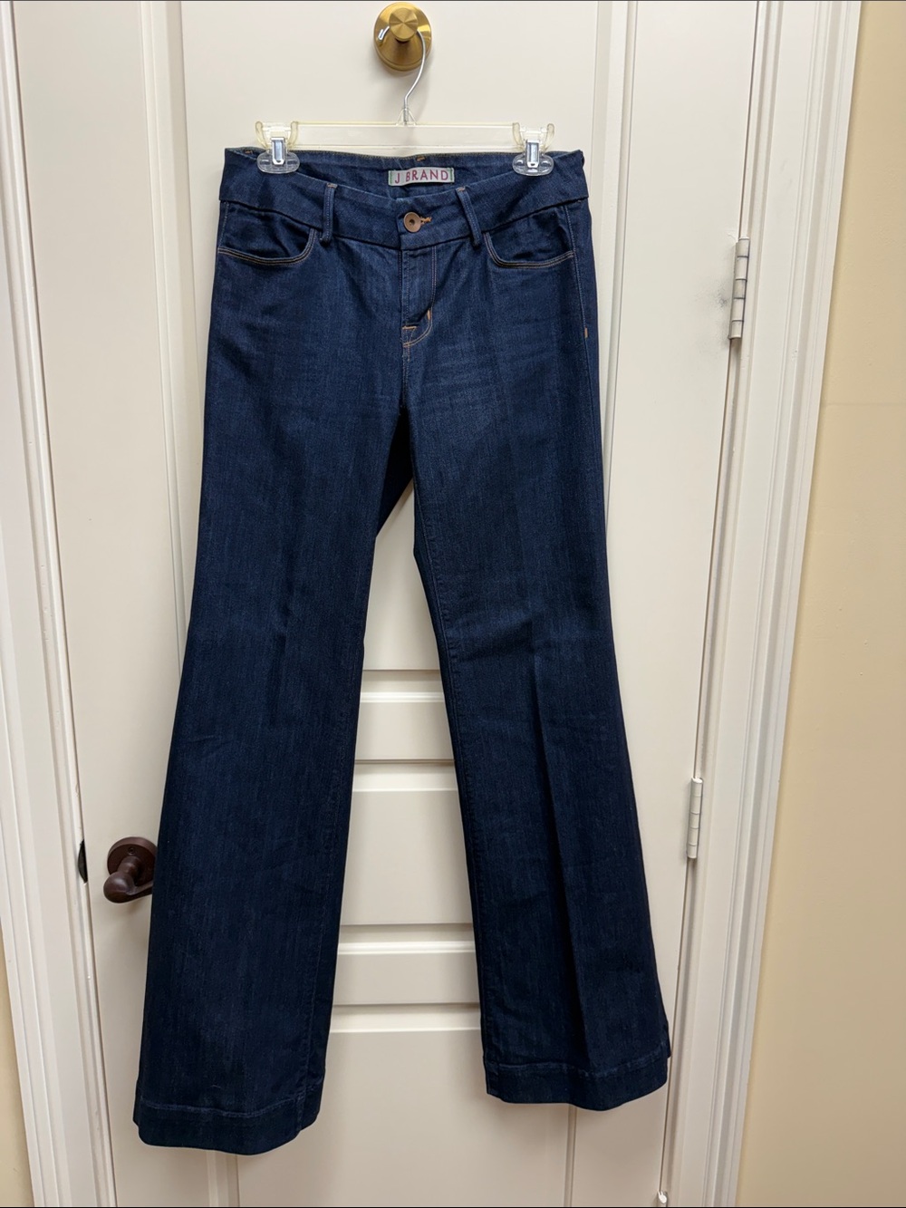 J Brand Dark Indigo Wide-Leg Flare Jeans